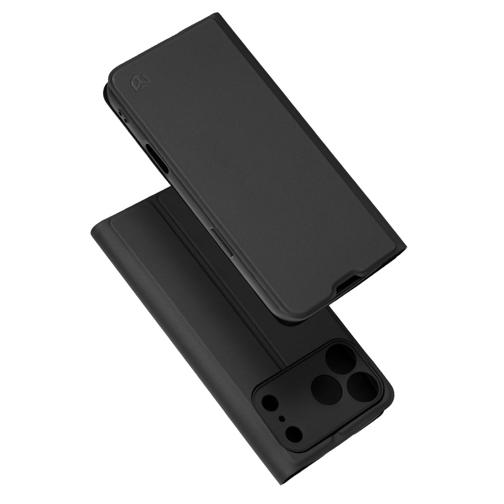 Калъф за Apple iPhone 18 Pro / 17 Pro, Techsuit, Magskin Book, Черен