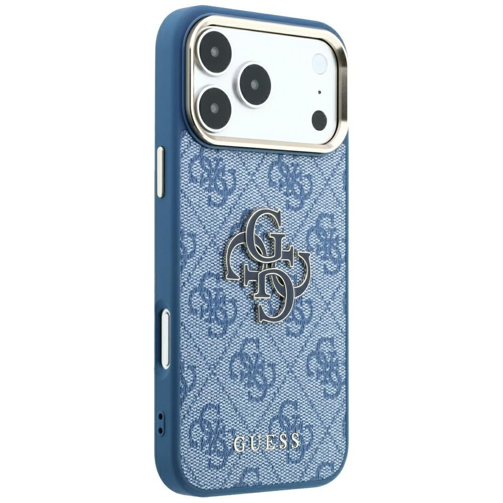 Калъф за Apple iPhone 18 Pro Max / 17 Pro Max, Guess, 4G Big Resin Logo, Син