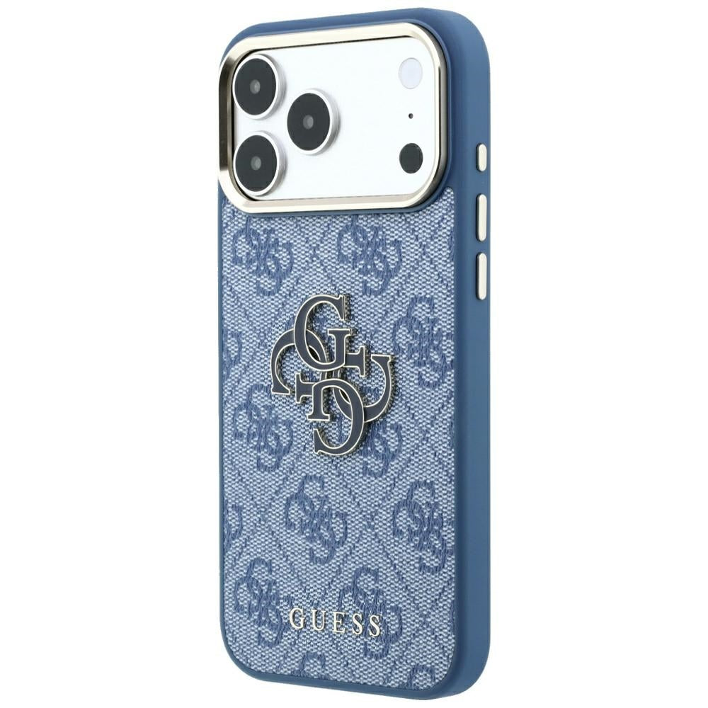 Калъф за Apple iPhone 18 Pro Max / 17 Pro Max, Guess, 4G Big Resin Logo, Син