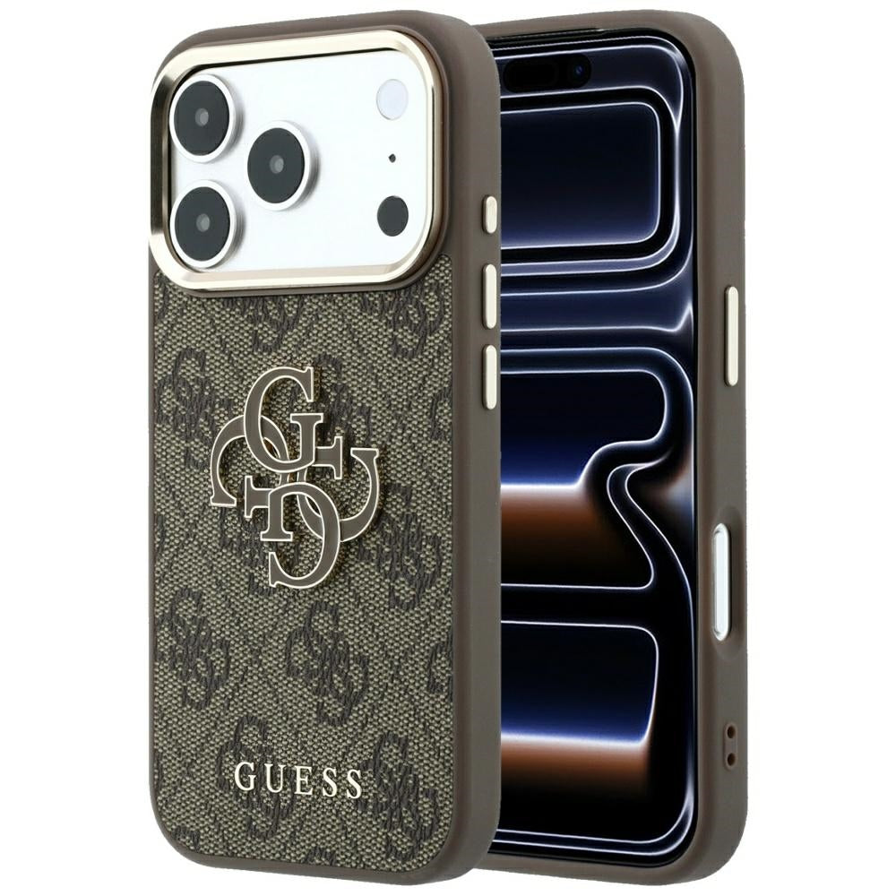 Калъф за Apple iPhone 18 Pro Max / 17 Pro Max, Guess, 4G Big Resin Logo, Кафяв