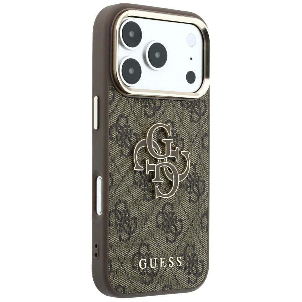 Калъф за Apple iPhone 18 Pro Max / 17 Pro Max, Guess, 4G Big Resin Logo, Кафяв