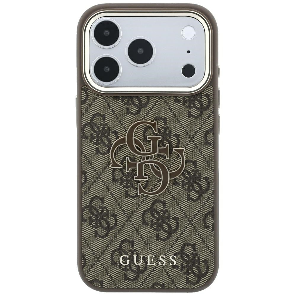 Калъф за Apple iPhone 18 Pro Max / 17 Pro Max, Guess, 4G Big Resin Logo, Кафяв