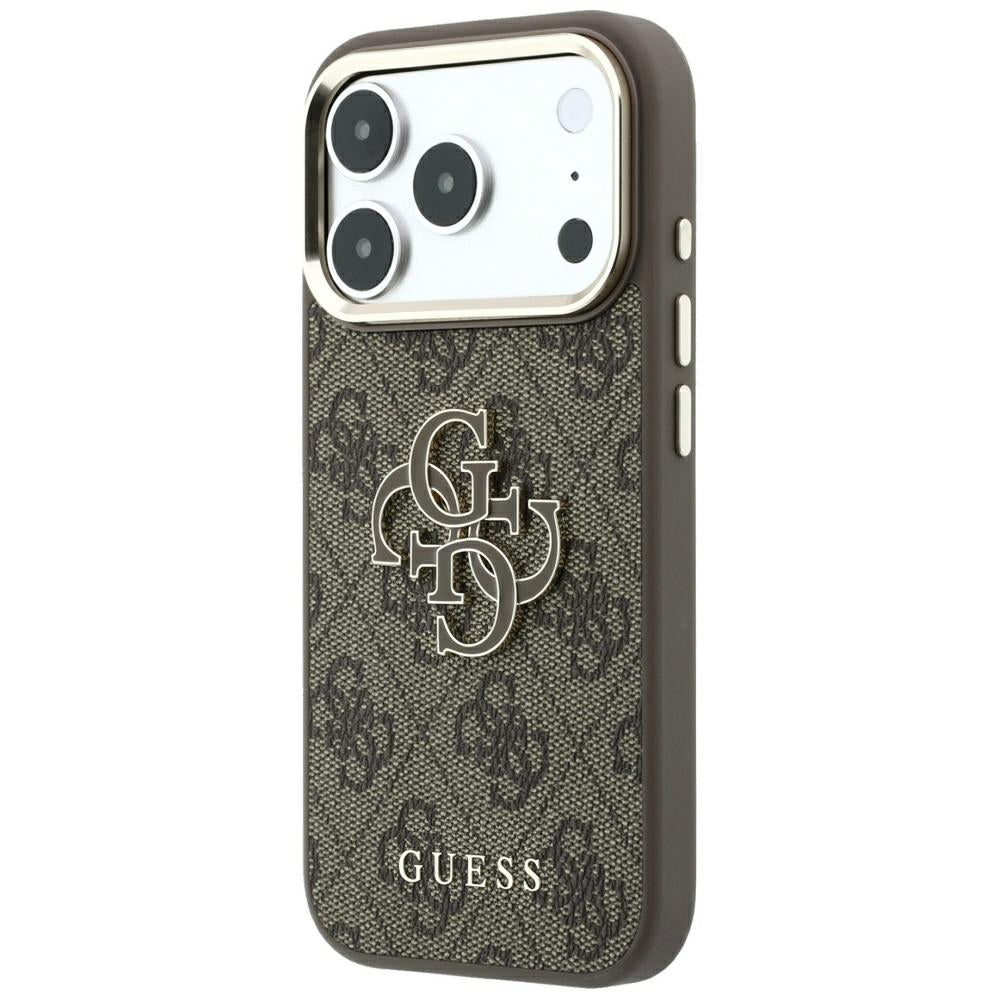 Калъф за Apple iPhone 18 Pro Max / 17 Pro Max, Guess, 4G Big Resin Logo, Кафяв