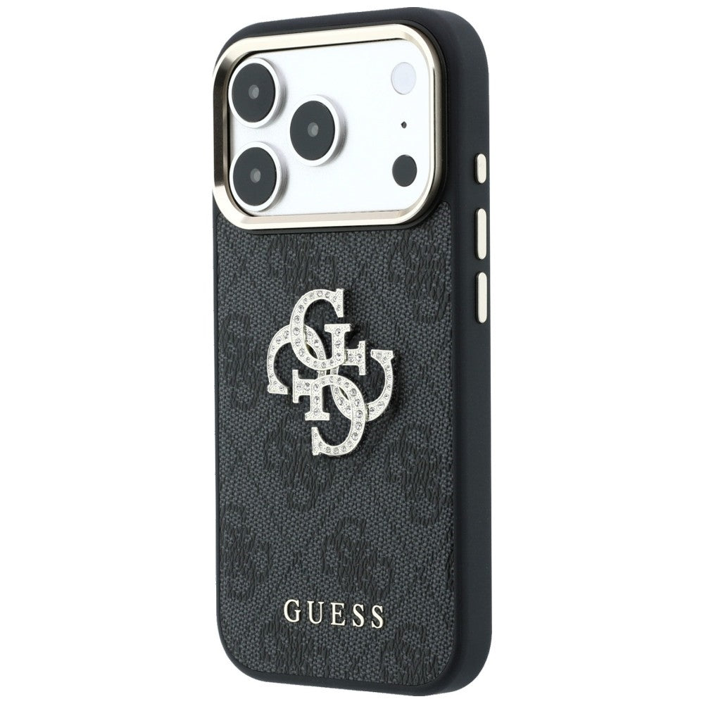 Калъф за Apple iPhone 18 Pro Max / 17 Pro Max, Guess, 4G Big Strass Logo, Черен