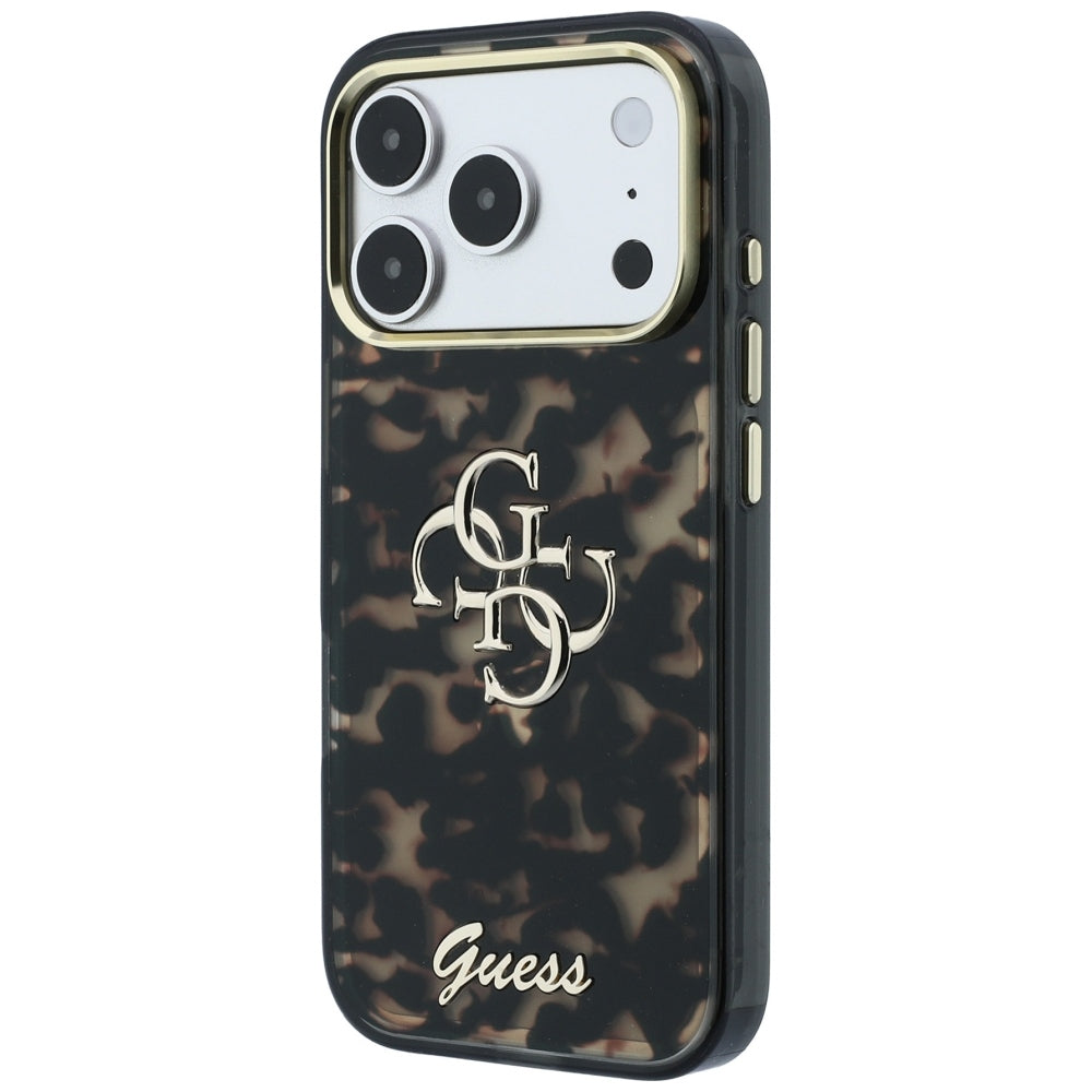 Калъф за Apple iPhone 18 Pro Max / 17 Pro Max, Guess, IML 4G Metal Script, Кафяв
