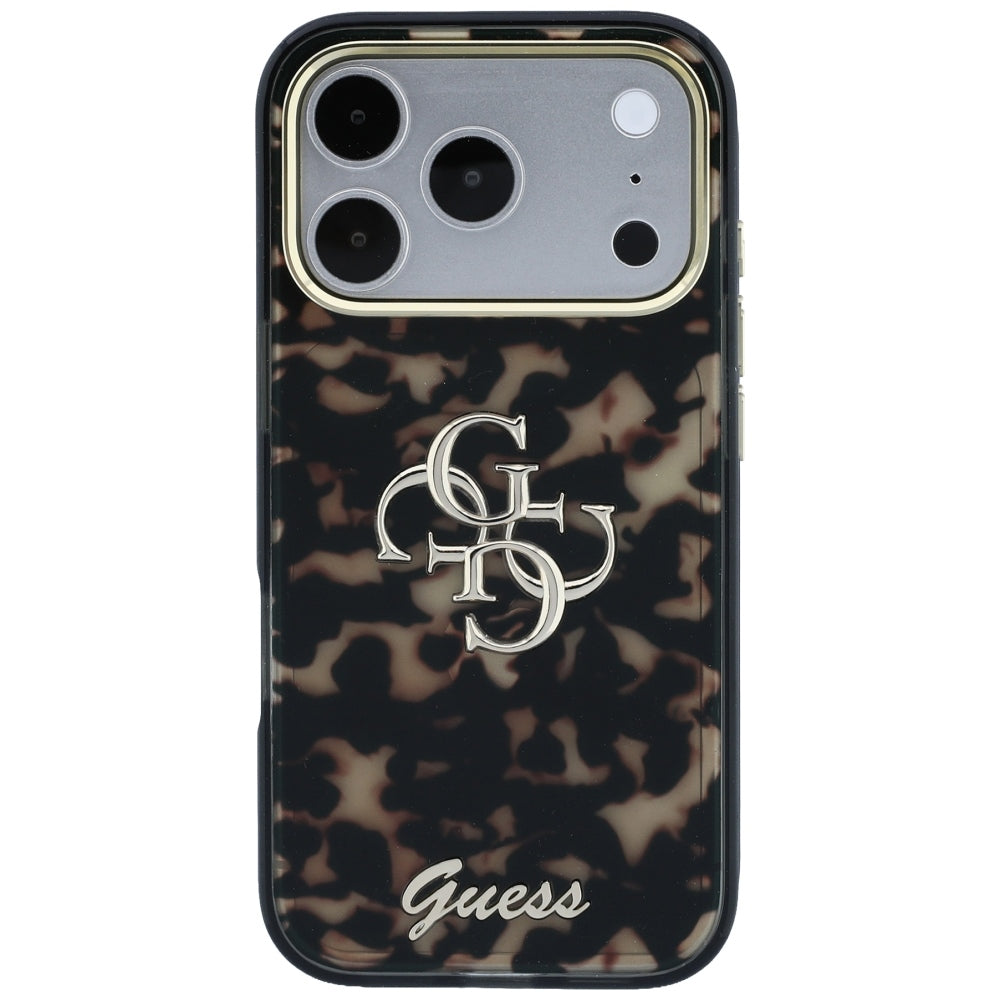 Калъф за Apple iPhone 18 Pro Max / 17 Pro Max, Guess, IML 4G Metal Script, Кафяв