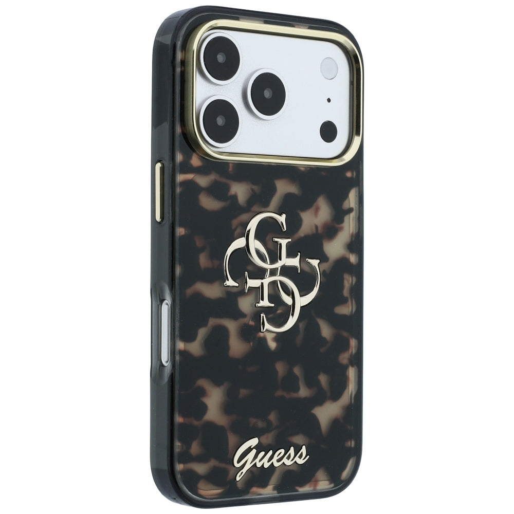 Калъф за Apple iPhone 18 Pro Max / 17 Pro Max, Guess, IML 4G Metal Script, Кафяв