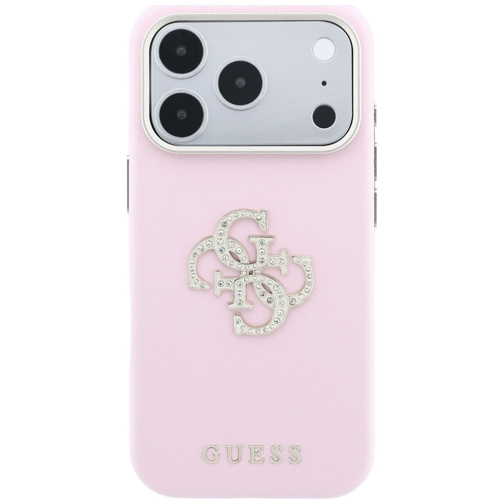 Калъф за Apple iPhone 18 Pro Max / 17 Pro Max, Guess, Smooth Big Strass Logo, розов
