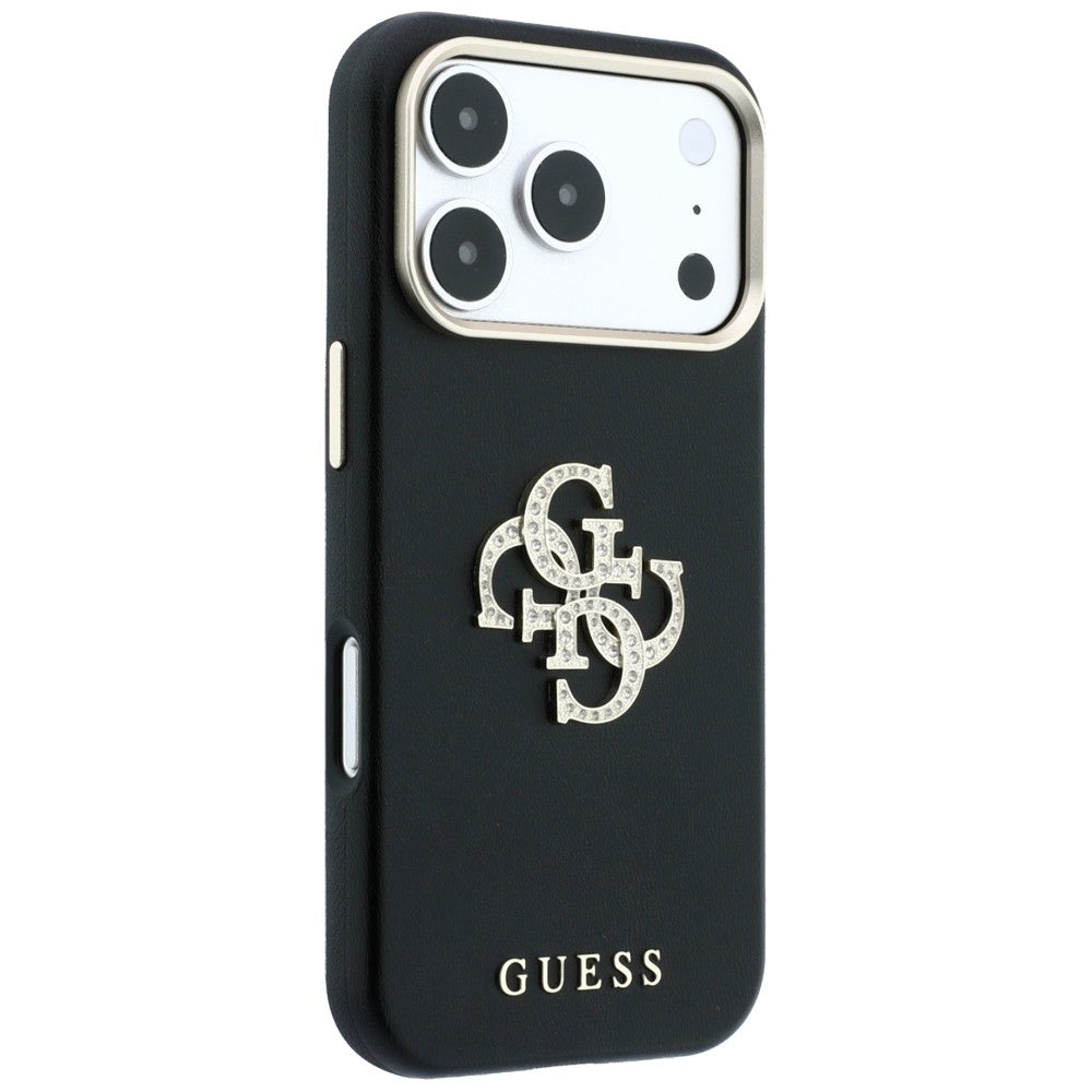 Калъф за Apple iPhone 18 Pro Max / 17 Pro Max, Guess, Smooth Big Strass Logo, Бордо