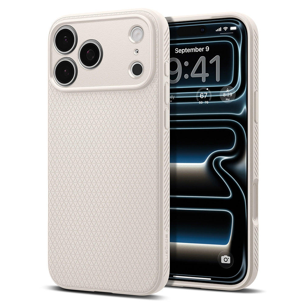Калъф за Apple iPhone 18 Pro Max / 17 Pro Max, Spigen, Liquid Air, Бежов ACS12114