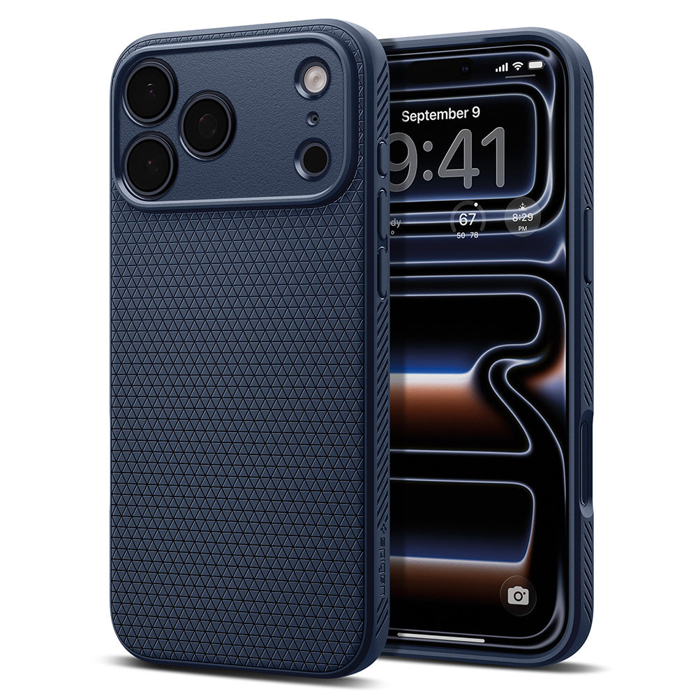 Калъф за Apple iPhone 18 Pro Max / 17 Pro Max, Spigen, Liquid Air, Тъмносин ACS12112