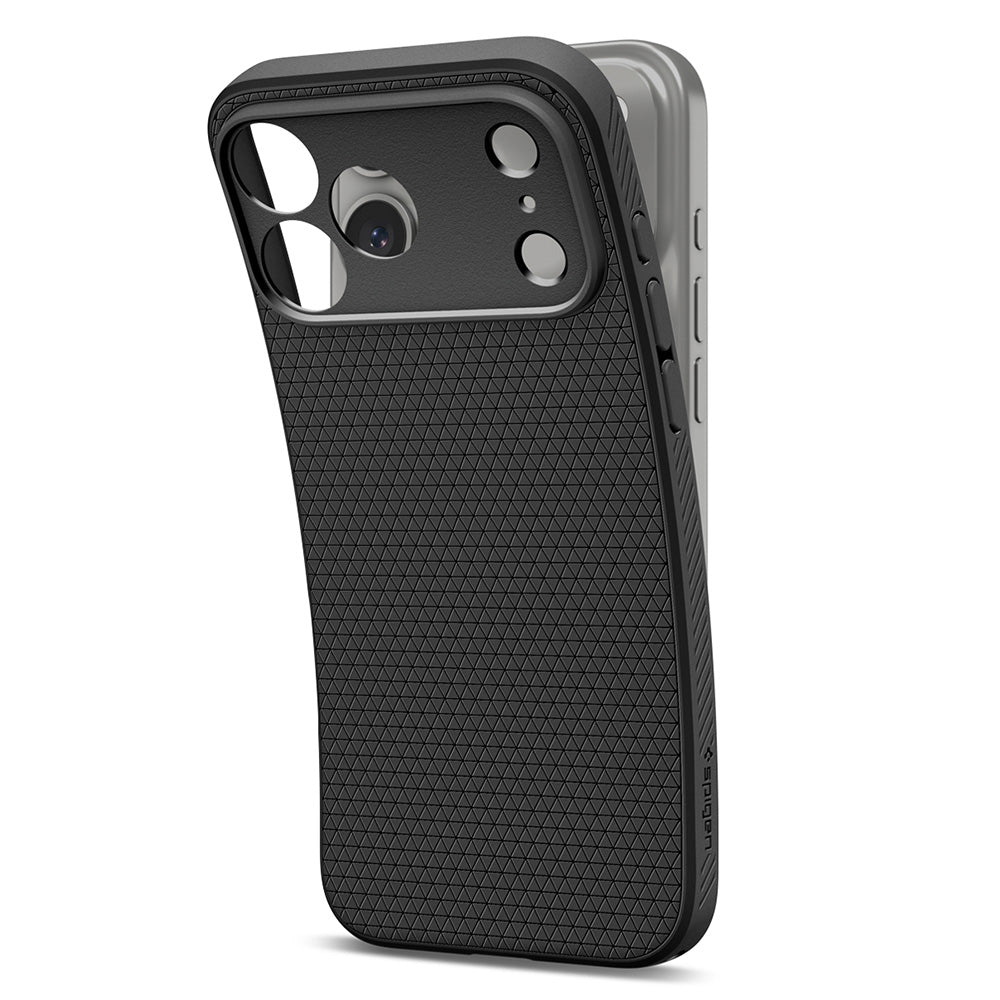 Калъф за Apple iPhone 18 Pro Max / 17 Pro Max, Spigen, Liquid Air, Матиран Черен ACS12111