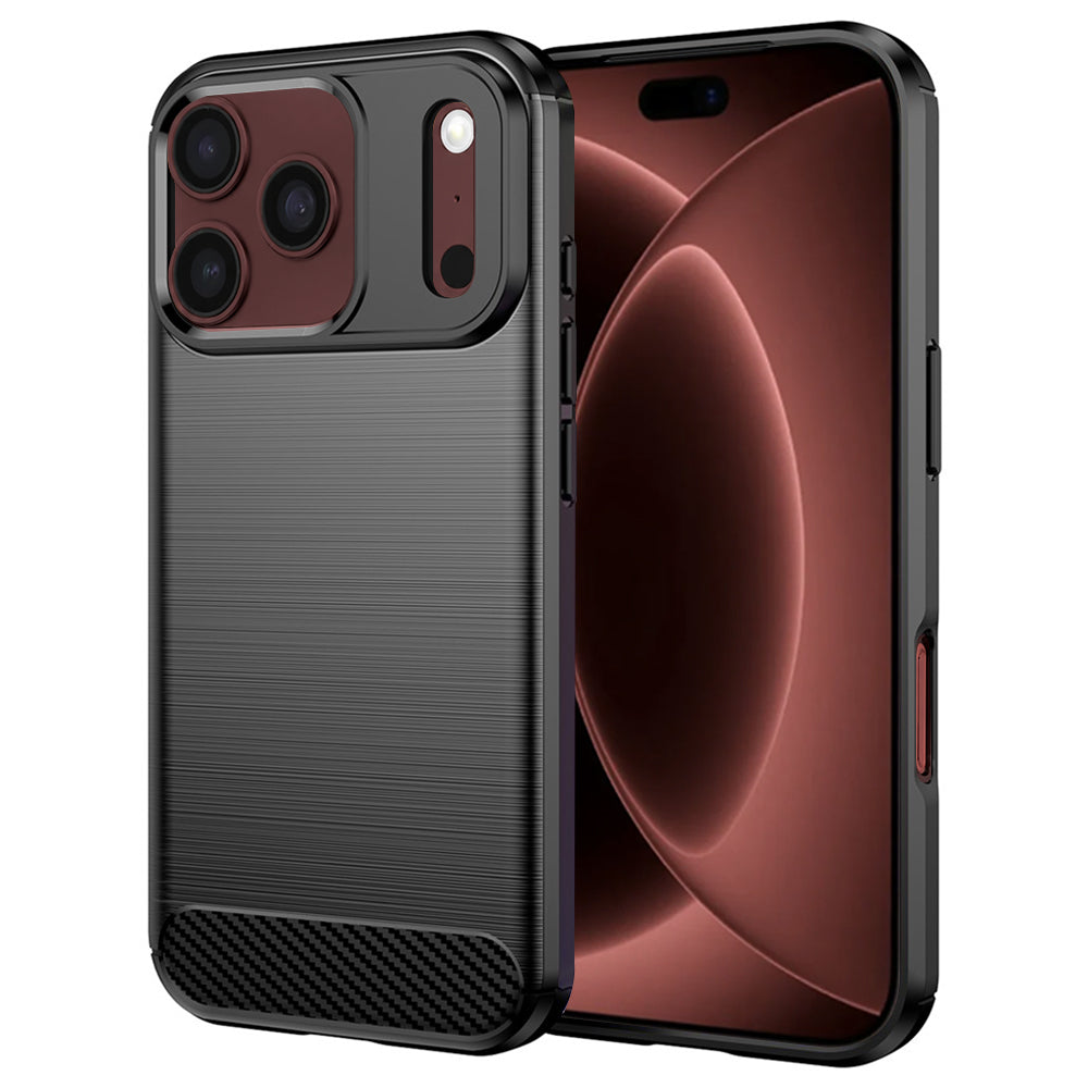 Калъф за Apple iPhone 18 Pro Max / 17 Pro Max, Techsuit, Карбон, Черен