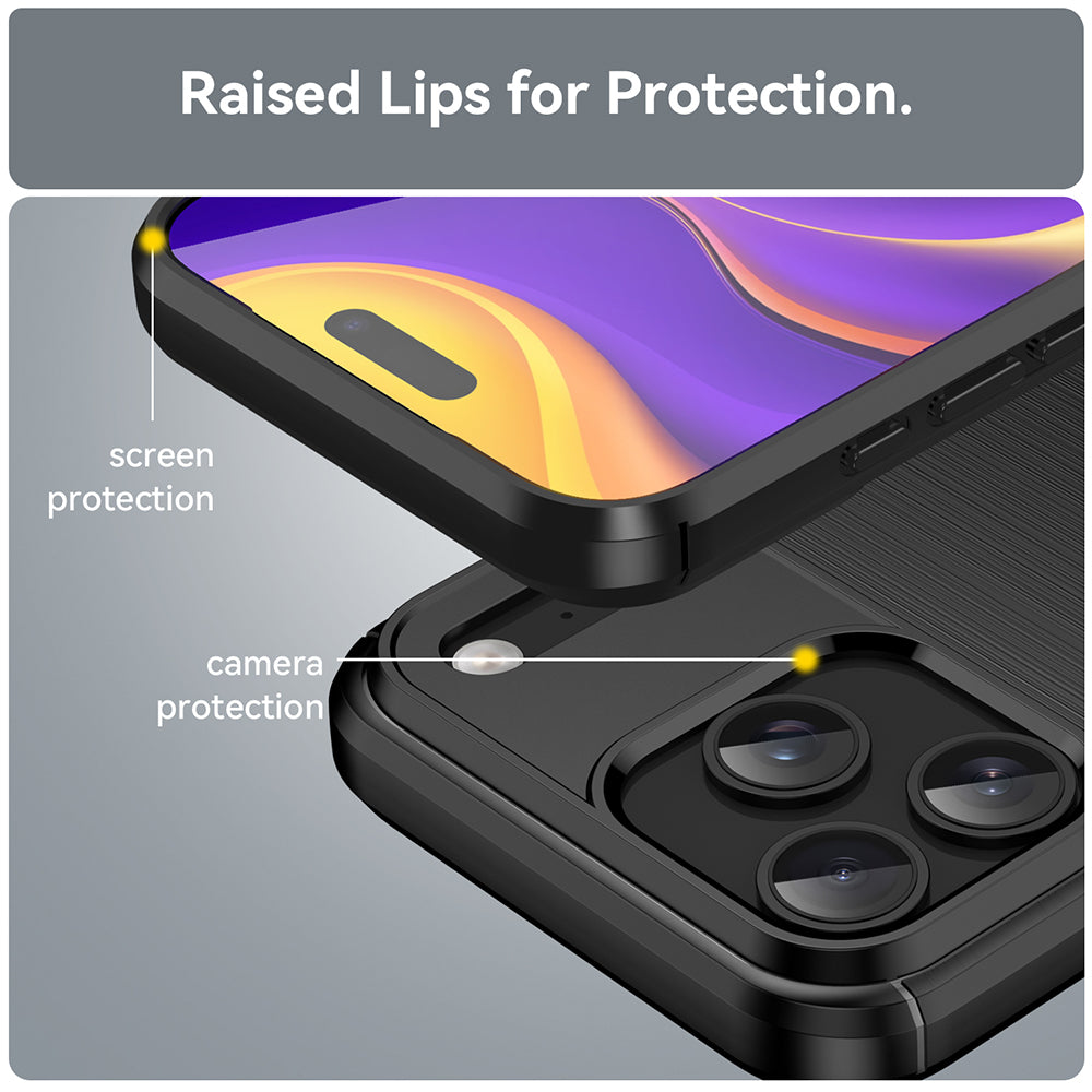 Калъф за Apple iPhone 18 Pro Max / 17 Pro Max, Techsuit, Карбон, Черен
