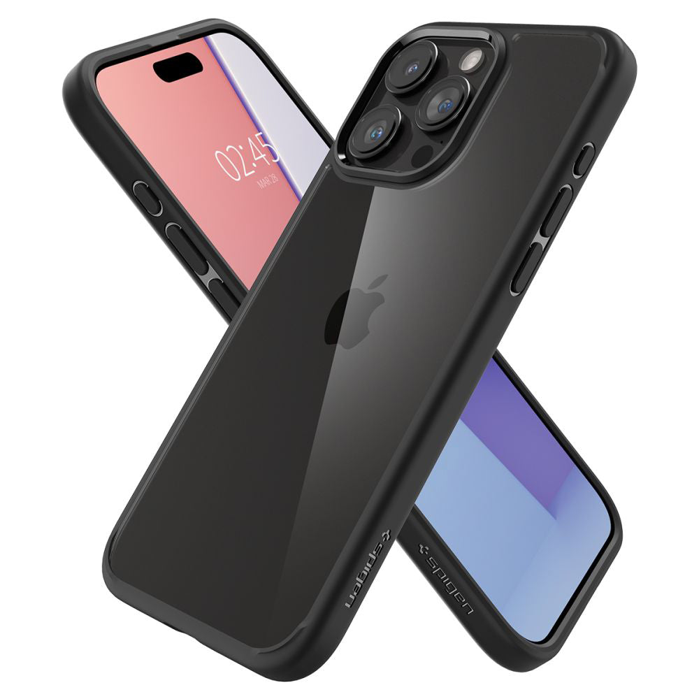 Калъф за Apple iPhone 15 Pro, Spigen, Ultra Hybrid, Матиран Черен ACS06713