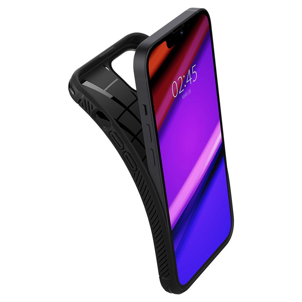 Калъф за Apple iPhone 13, Spigen, Rugged Armor, Черен ACS03518