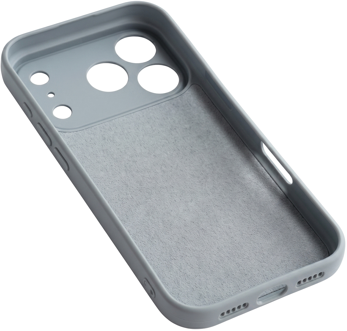 Калъф за Apple iPhone 17 Pro Max, OEM, силикон, сив