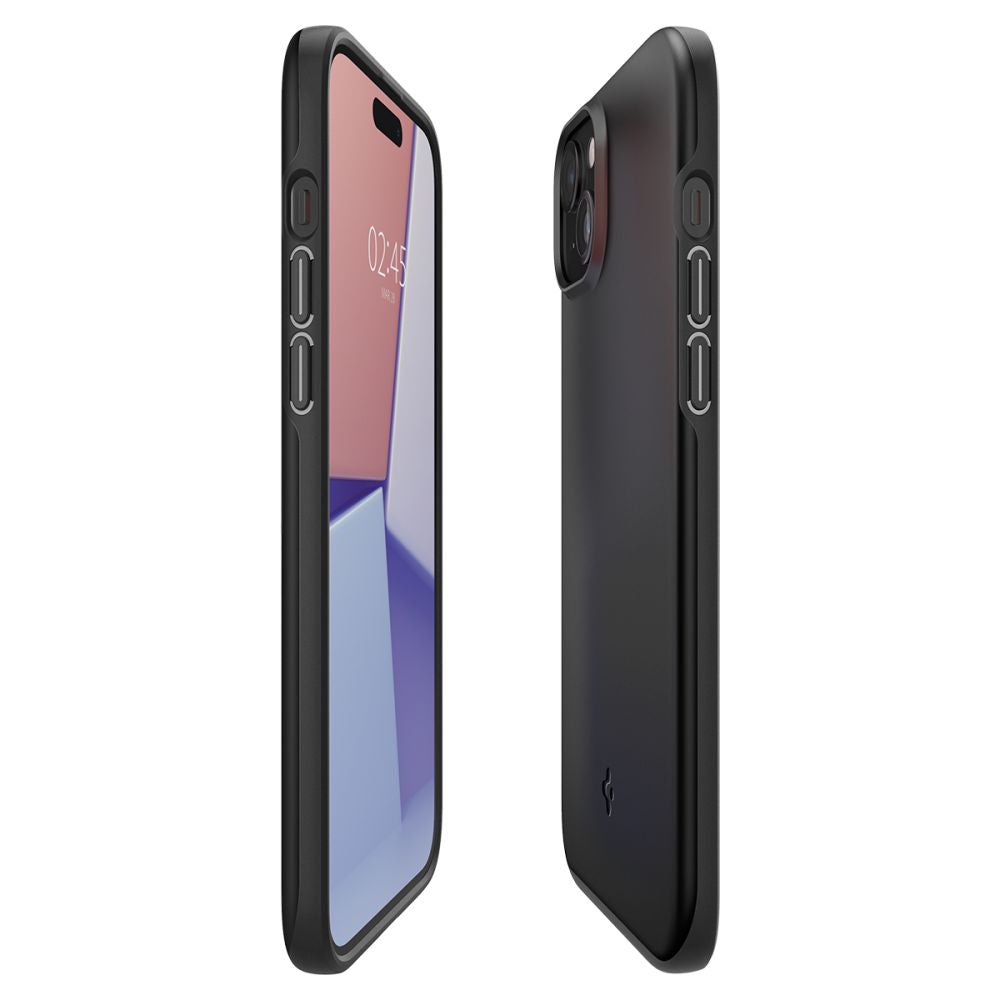 Калъф за Apple iPhone 15, Spigen, Thin Fit, Черен ACS06776