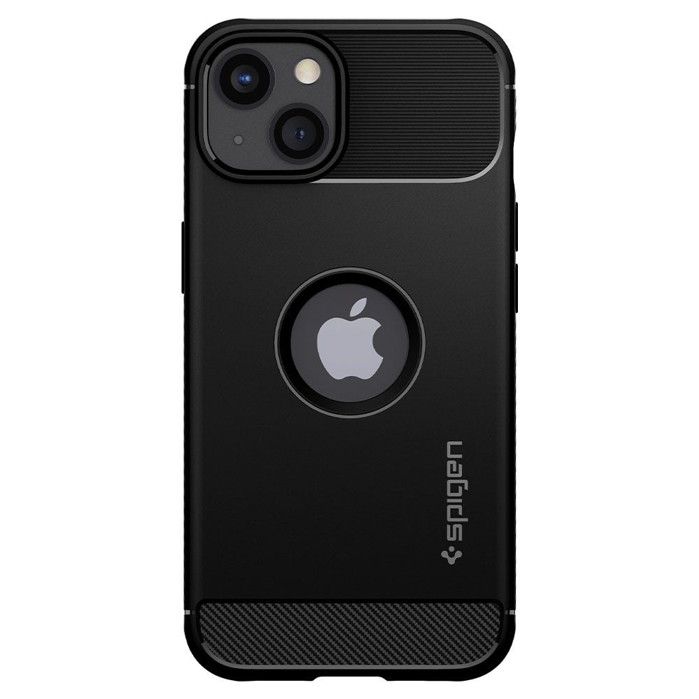 Калъф за Apple iPhone 13, Spigen, Rugged Armor, Черен ACS03518