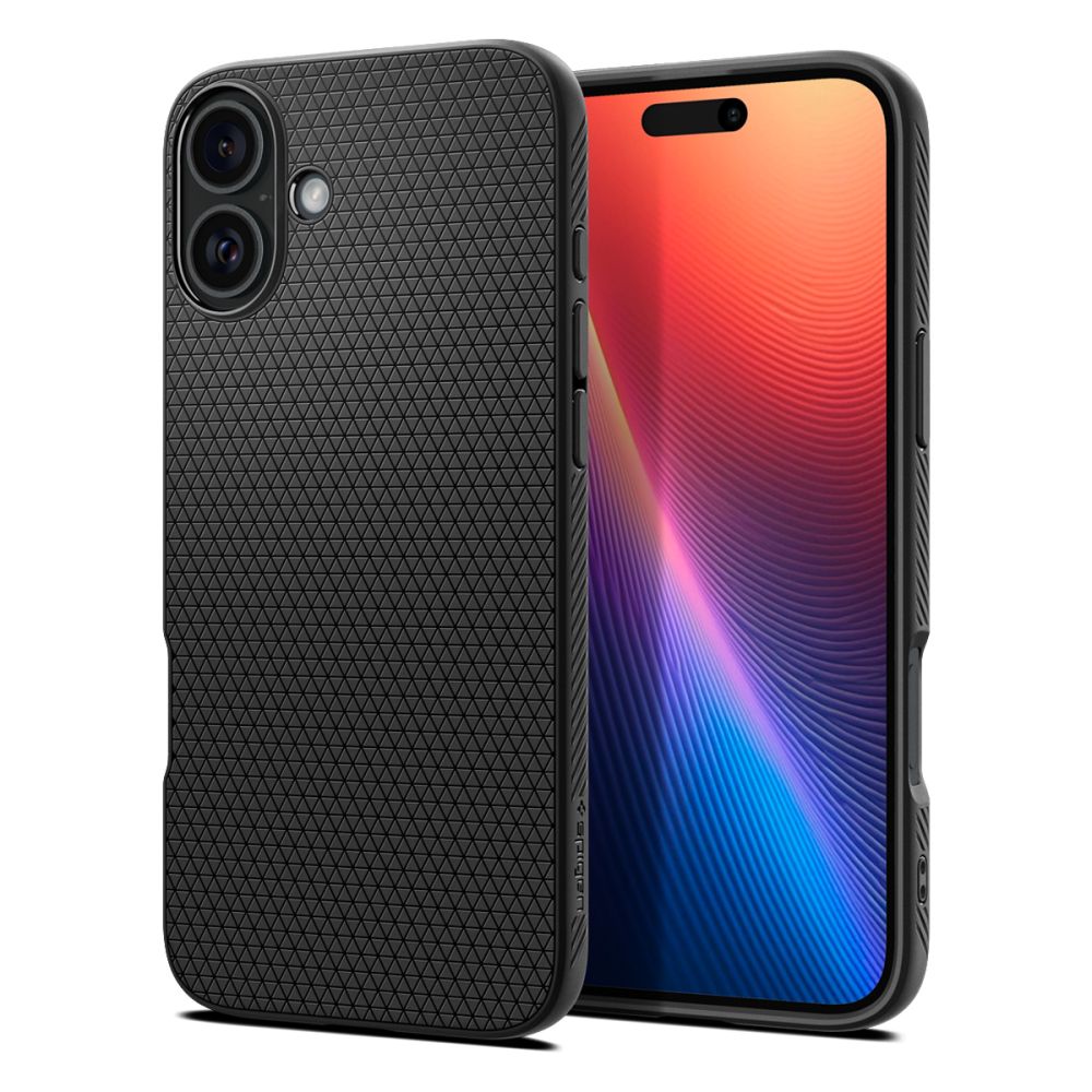 Калъф за Apple iPhone 16, Spigen, Liquid Air, Матово черен ACS08194