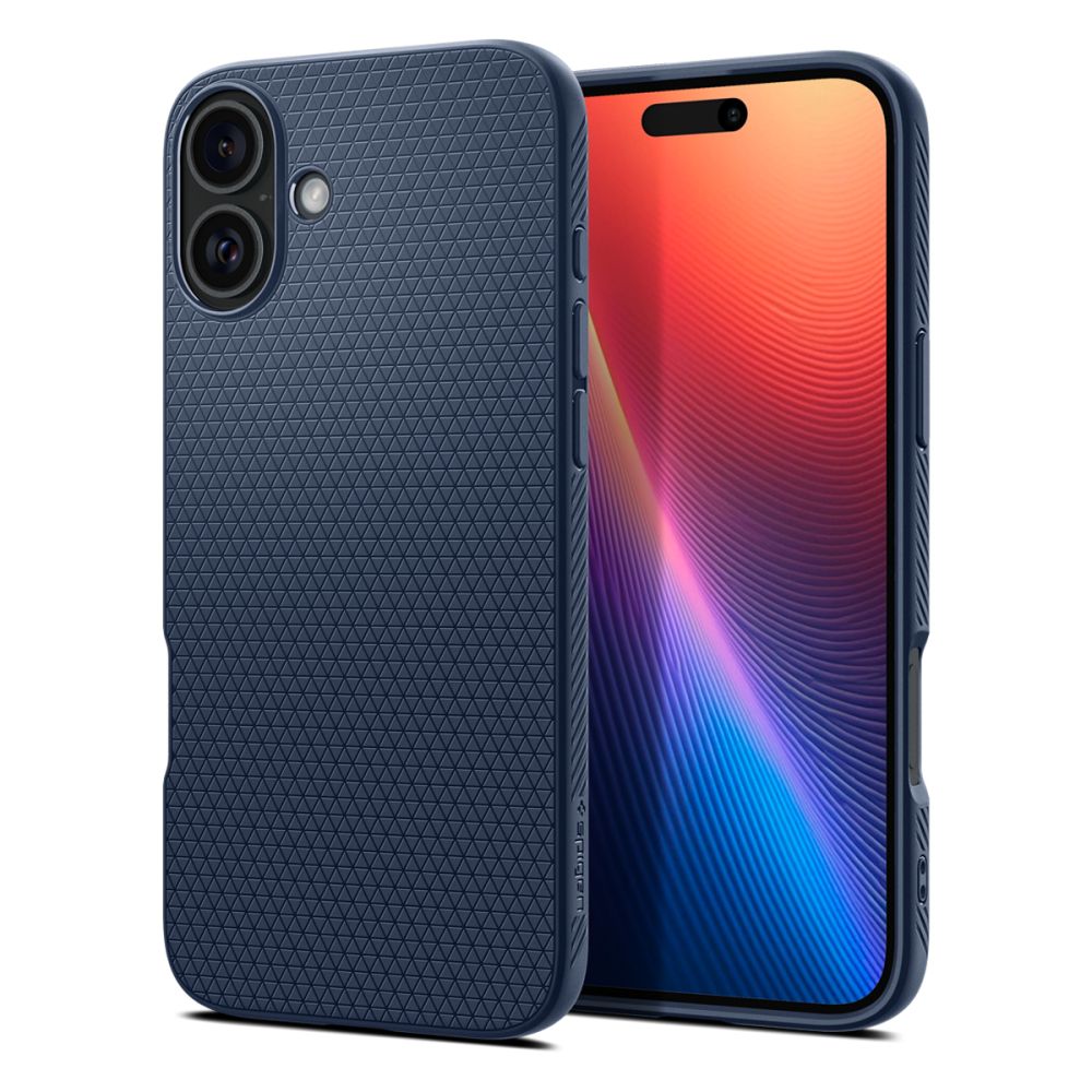 Калъф за Apple iPhone 16, Spigen, Liquid Air, Blue ACS08195