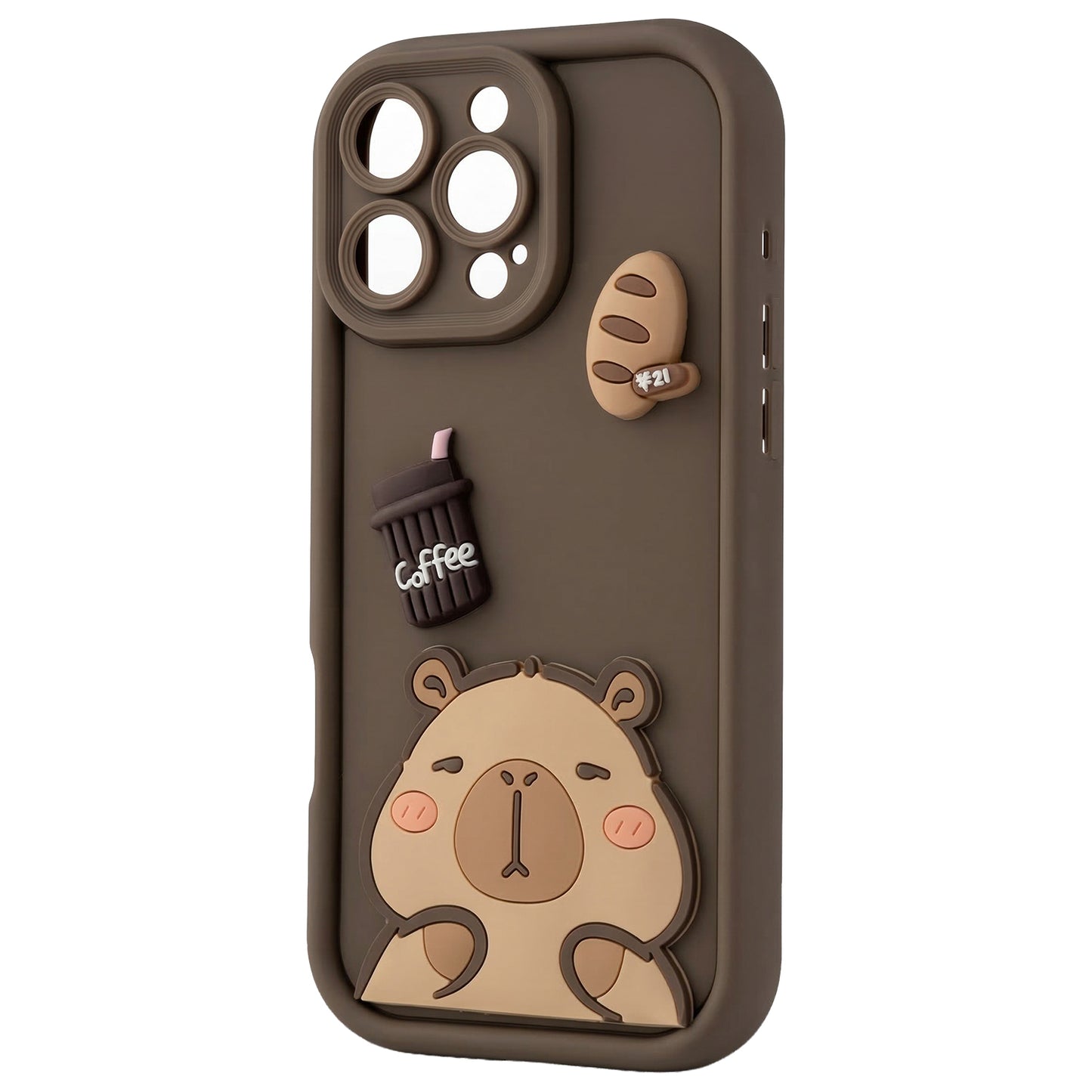 Калъф за Apple iPhone 15 Pro, OEM, Ultra Trendy 3D Capybara, Кафяв