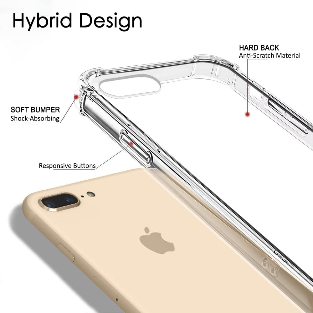 Калъф за Apple iPhone 8 Plus / 7 Plus, Techsuit, Shockproof Clear, Прозрачен