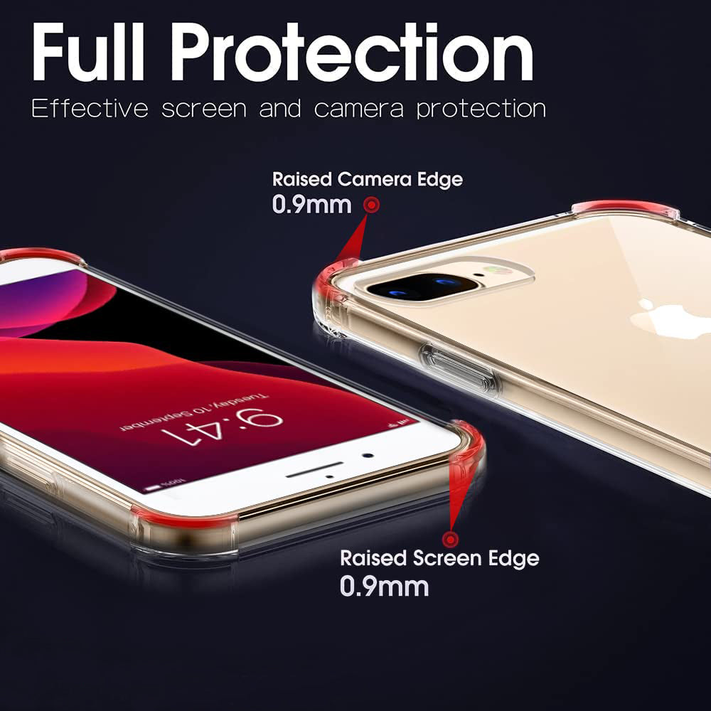 Калъф за Apple iPhone 8 Plus / 7 Plus, Techsuit, Shockproof Clear, Прозрачен