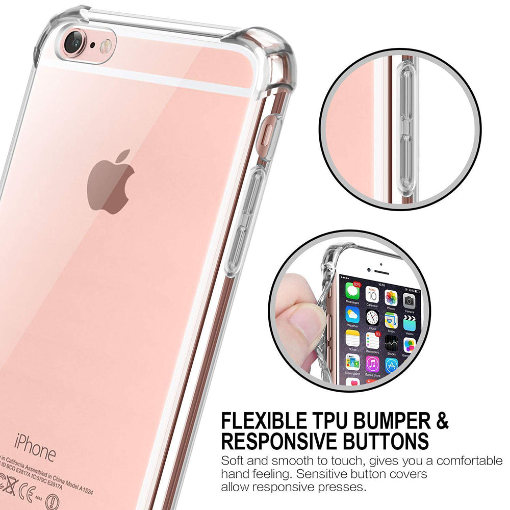 Калъф за Apple iPhone SE (2016) / 5 / 5s, Techsuit, противоударен прозрачен, прозрачен