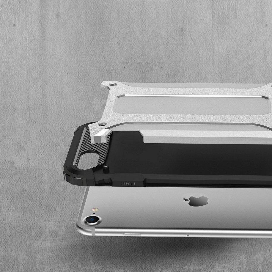 Калъф за Apple iPhone SE (2022) / SE (2020) / 8 / 7, Techsuit, Hybrid Armor, Черен