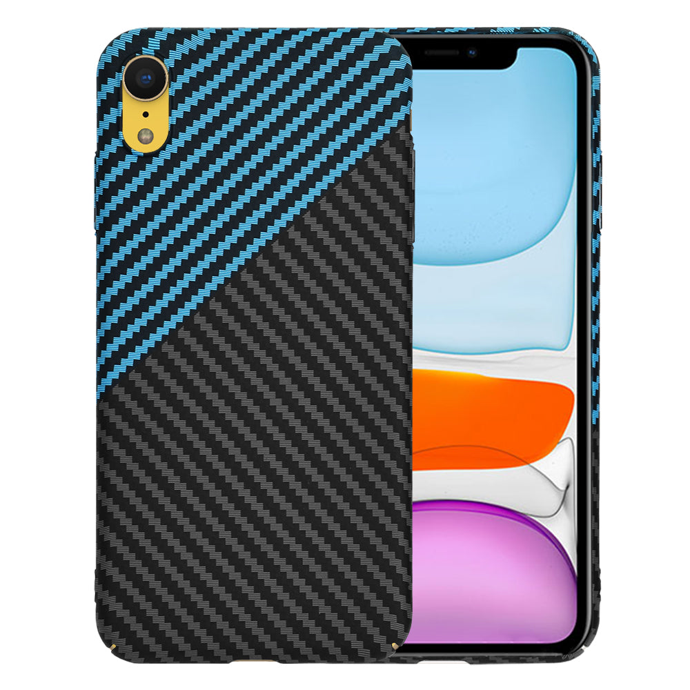 Калъф за Apple iPhone XR, Techsuit, Carbonite FiberShell, Черен Bleu