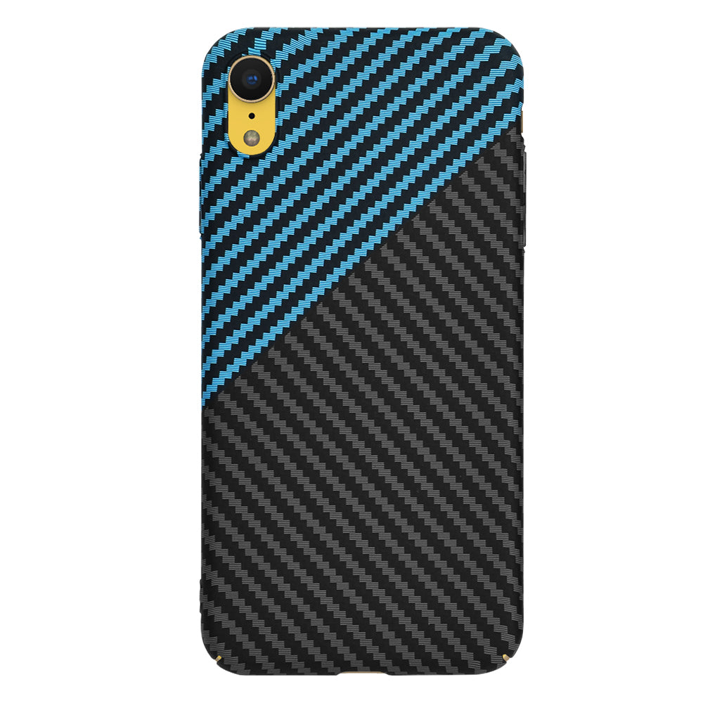 Калъф за Apple iPhone XR, Techsuit, Carbonite FiberShell, Черен Bleu
