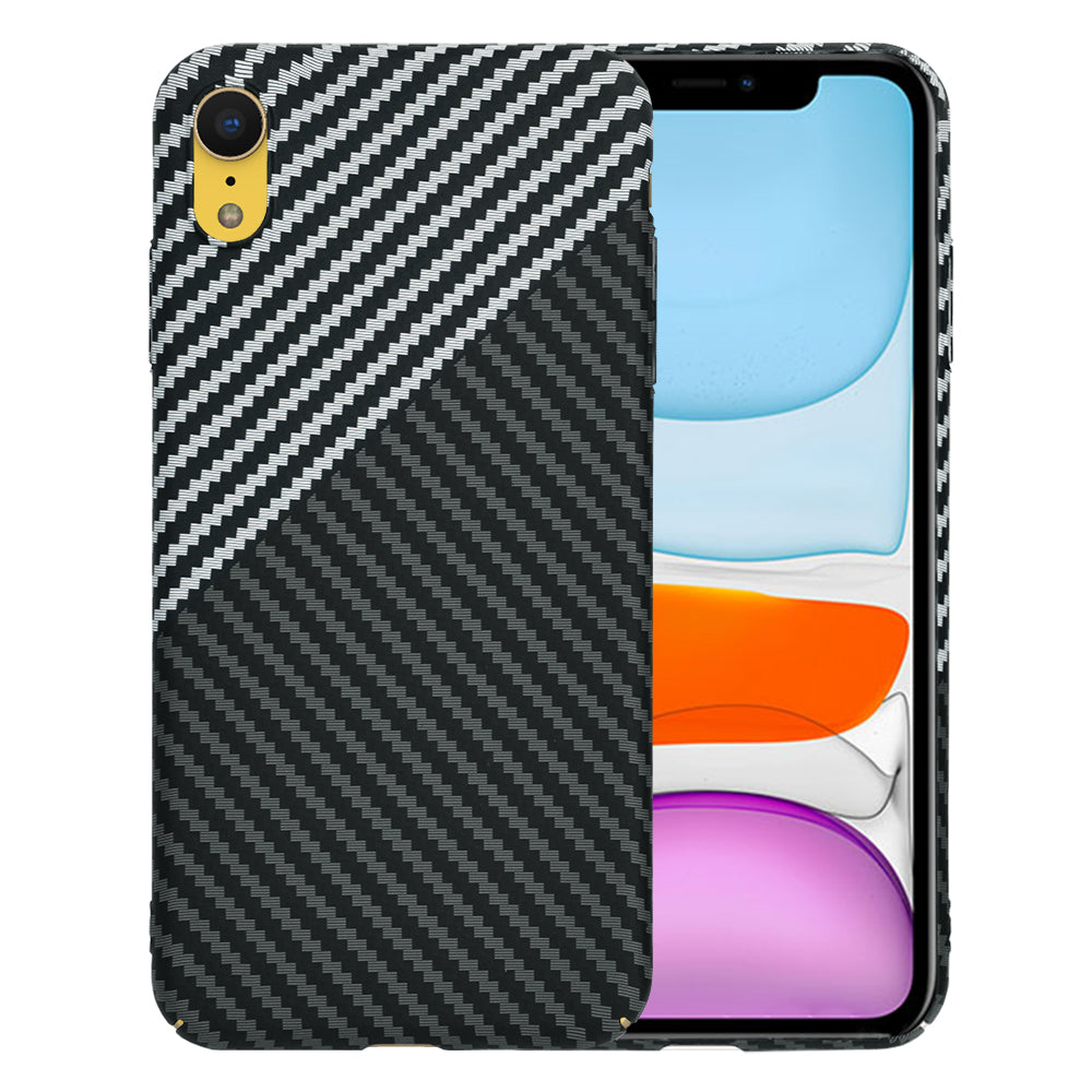 Калъф за Apple iPhone XR, Techsuit, Carbonite FiberShell, Черно Сиво