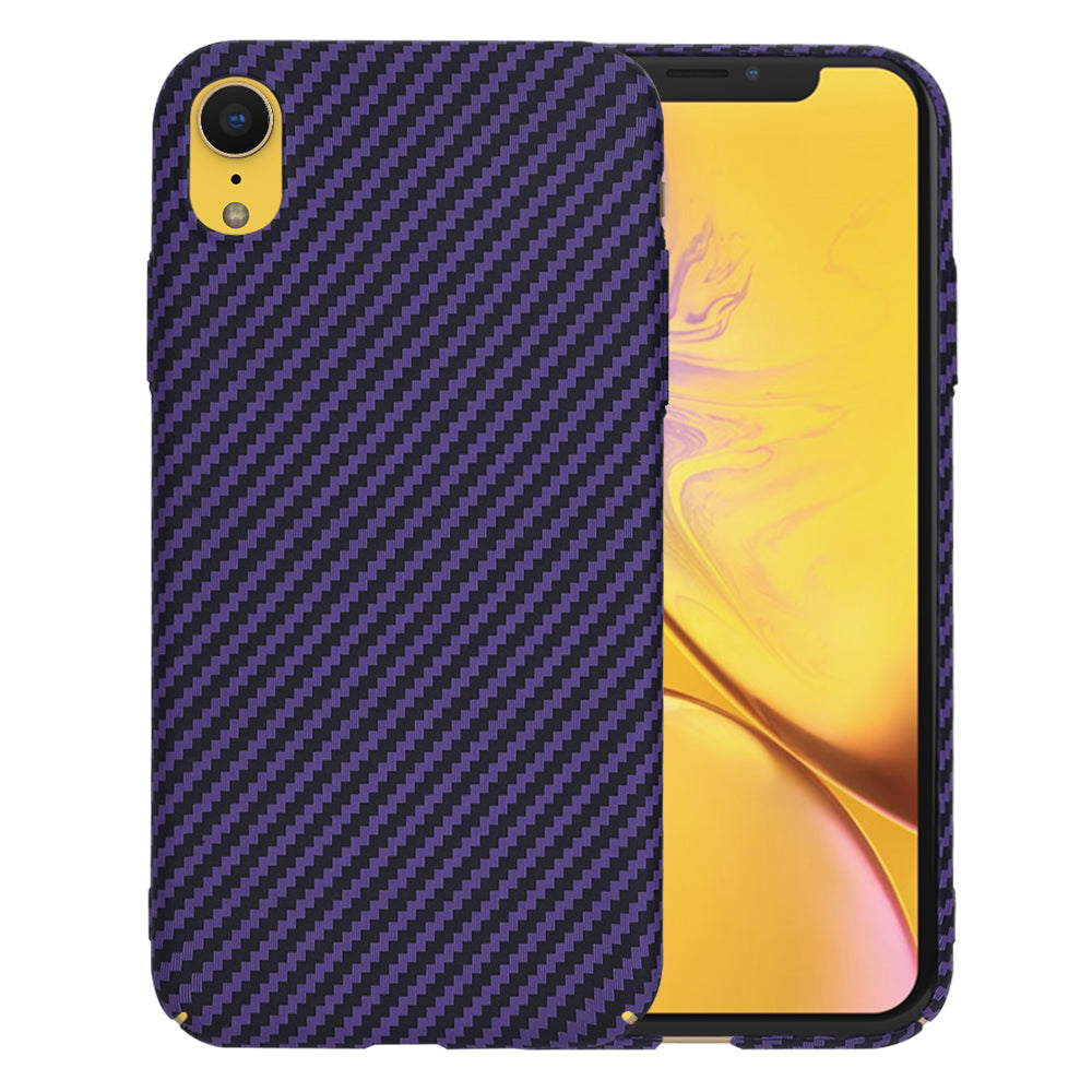 Калъф за Apple iPhone XR, Techsuit, Carbonite FiberShell, Лилав
