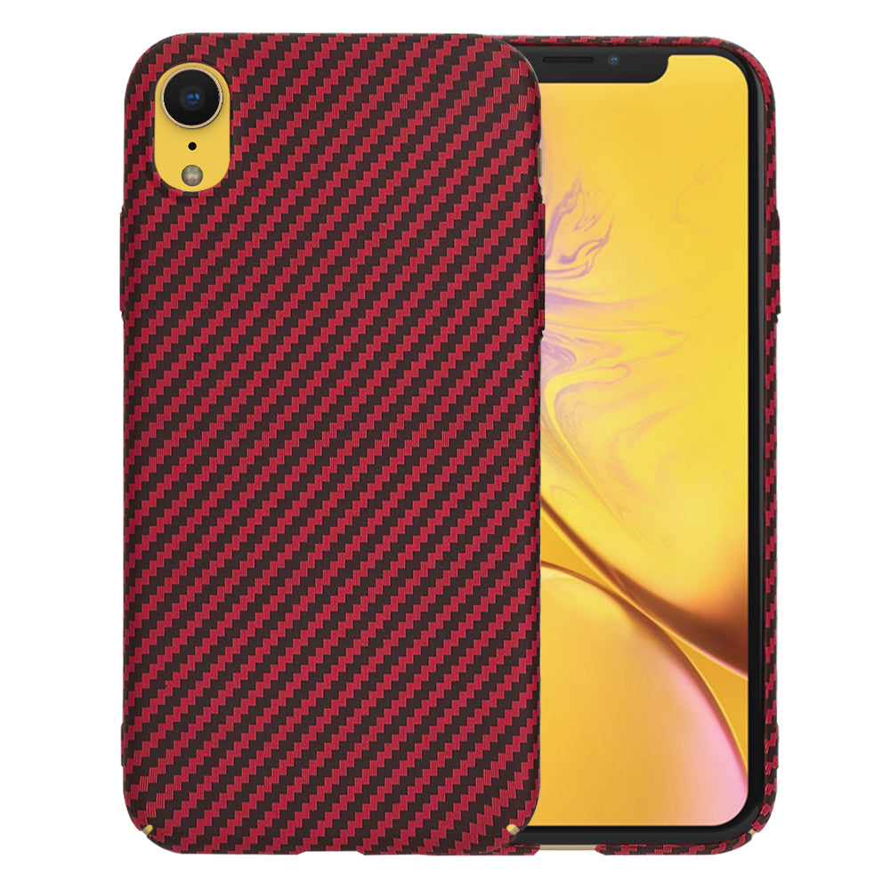 Калъф за Apple iPhone XR, Techsuit, Carbonite FiberShell, Червен
