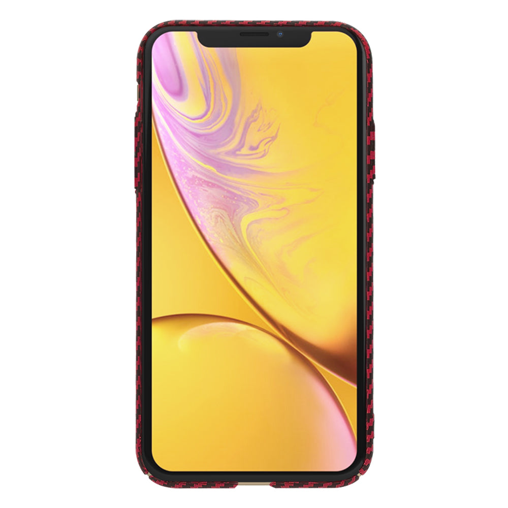 Калъф за Apple iPhone XR, Techsuit, Carbonite FiberShell, Червен