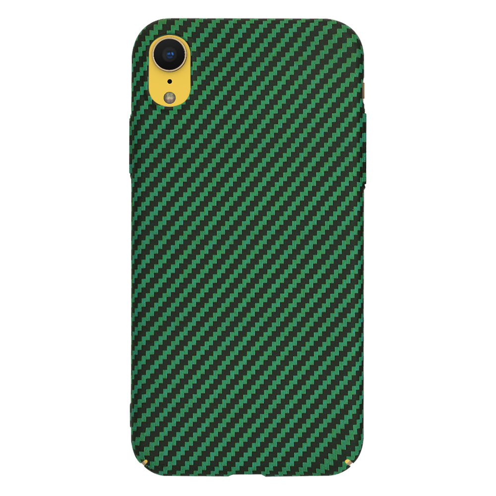 Калъф за Apple iPhone XR, Techsuit, Carbonite FiberShell, Зелен