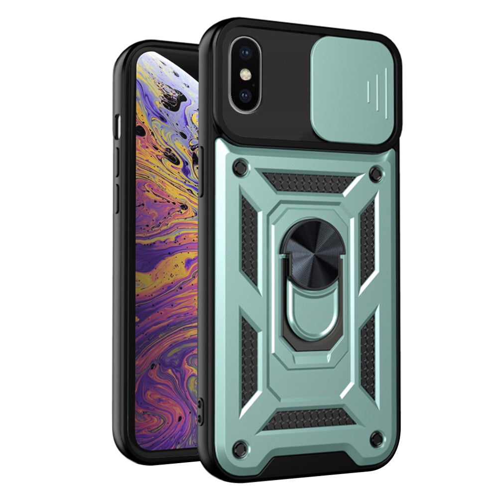 Калъф за Apple iPhone XS Max, Techsuit, CamShield, Зелен