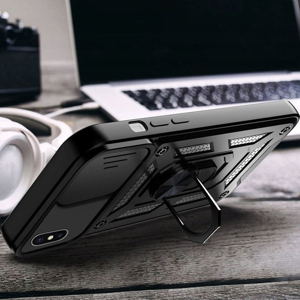 Калъф за Apple iPhone XS Max, Techsuit, CamShield, Зелен
