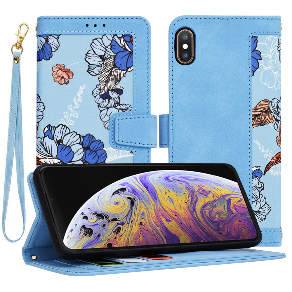 Калъф за Apple iPhone XS Max, Techsuit, FlipCraft, Bleu