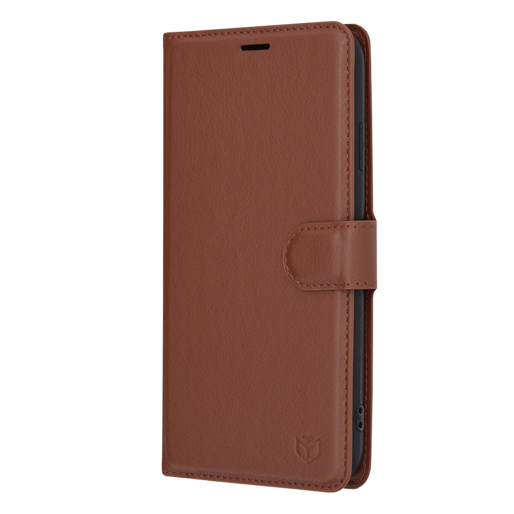 Калъф за Apple iPhone XS Max, Techsuit, Leather Folio, Кафяв