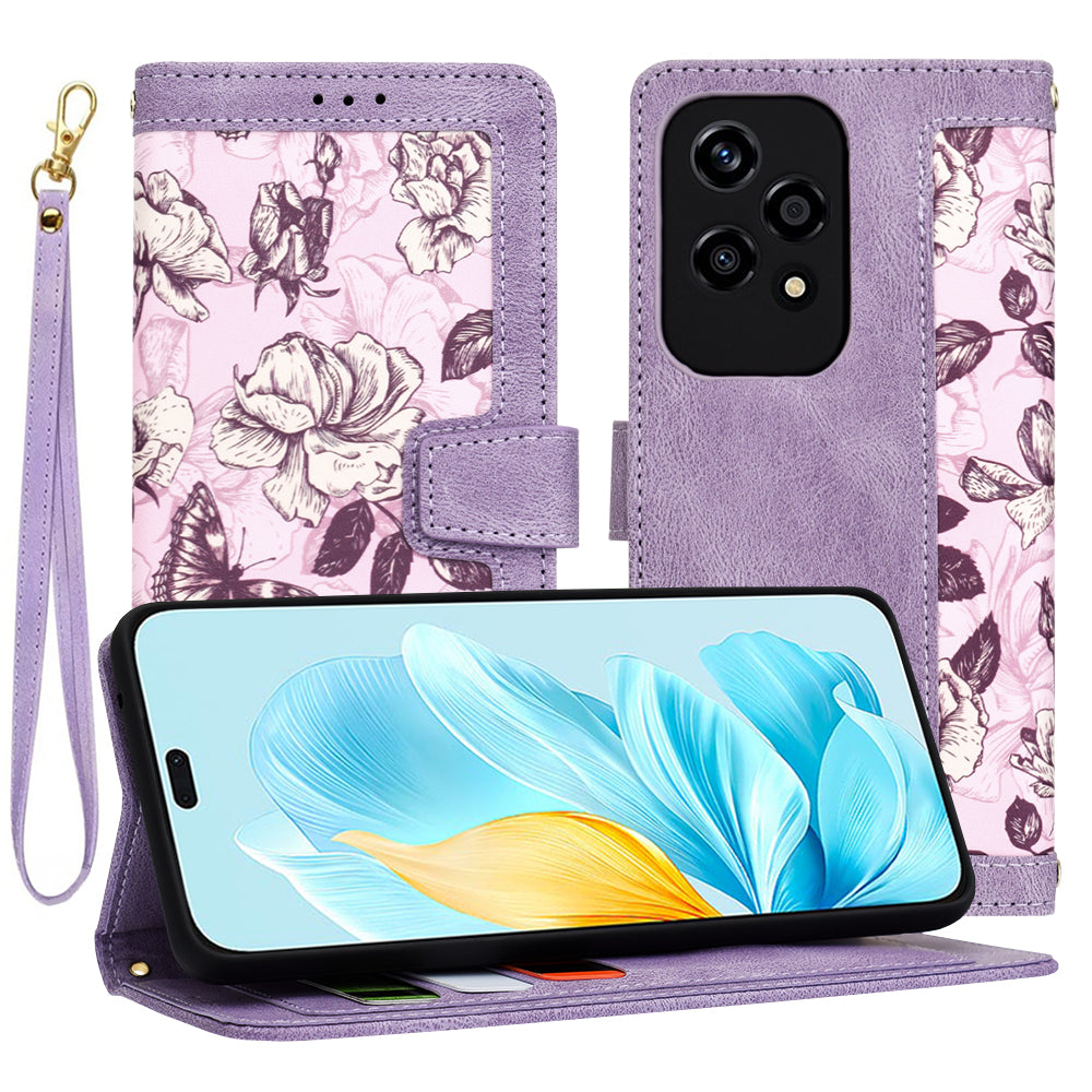 Калъф за Honor 200 Lite, Techsuit, FlipCraft, Лилав