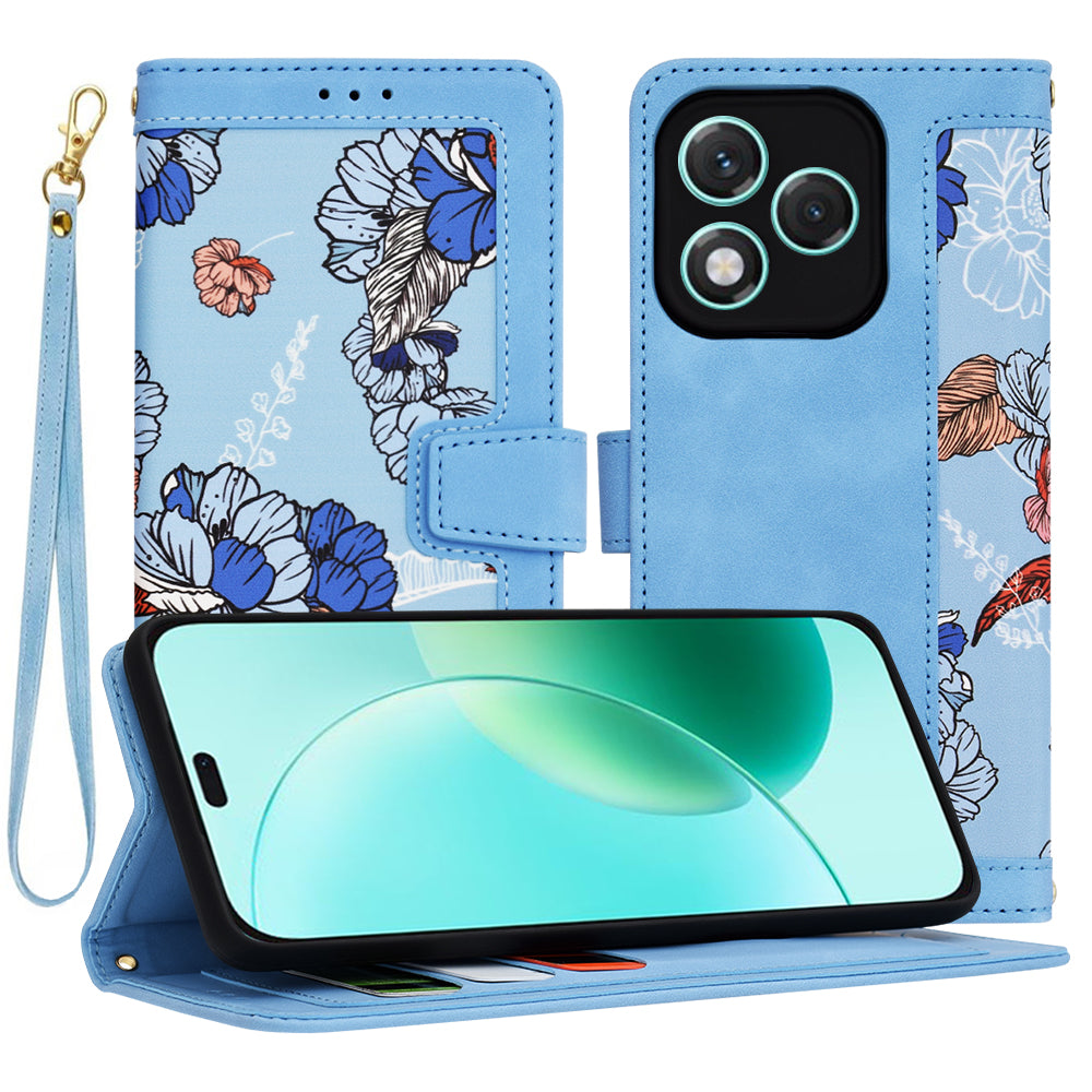 Калъф за Honor 400 Lite, Techsuit, FlipCraft, Син