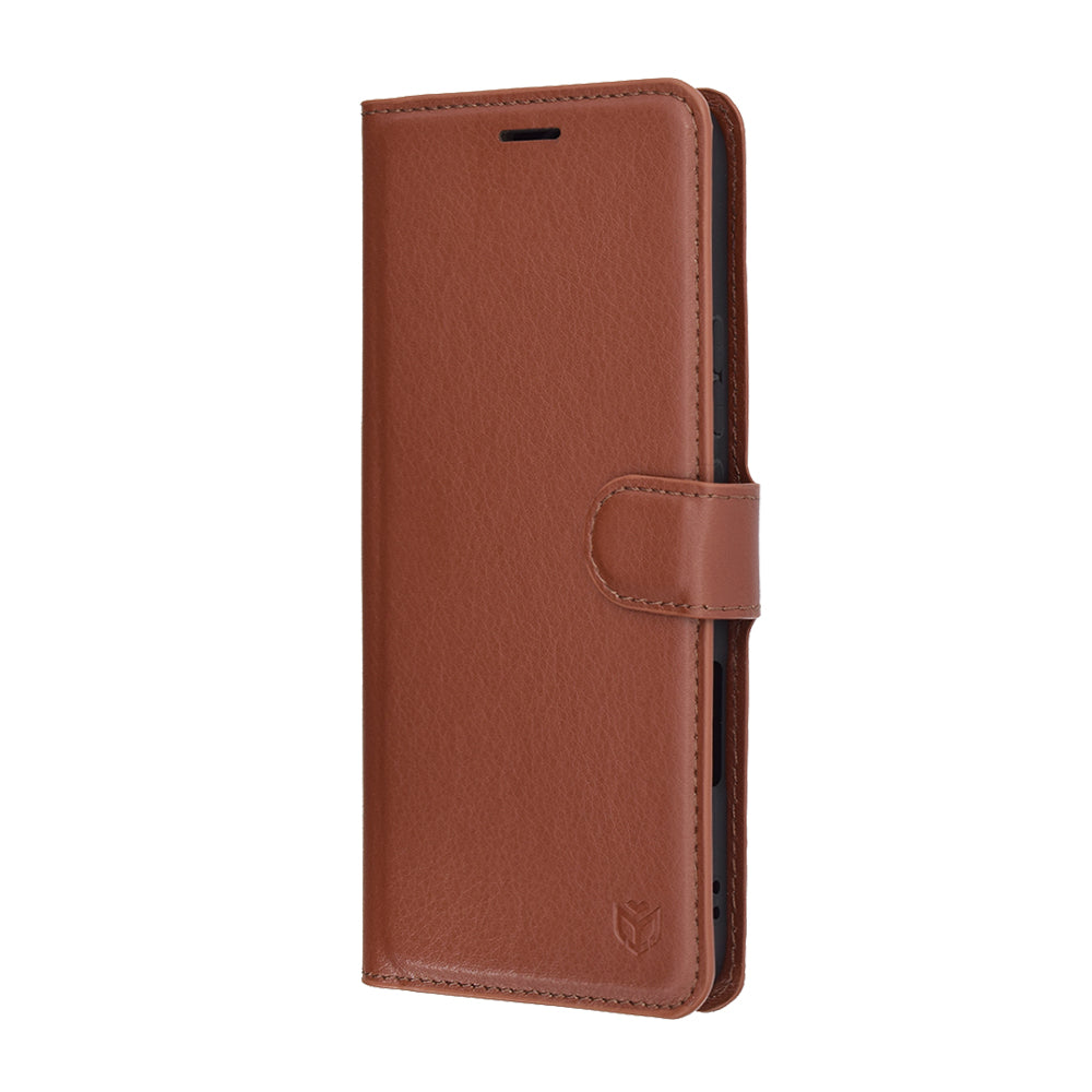 Калъф за Honor 400 Lite, Techsuit, Leather Folio, Кафяв