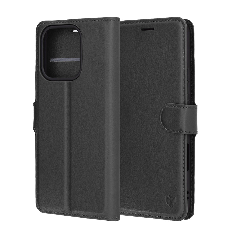 Калъф за Honor 400 Lite, Techsuit, Leather Folio, Черен