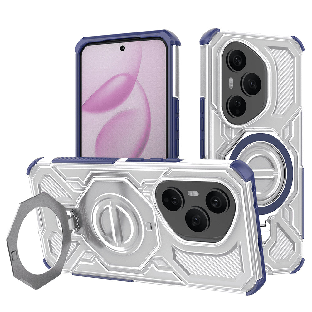 Калъф за Honor 400 Pro, Techsuit, Carbon Shield Pro, Син
