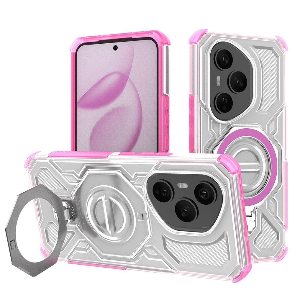 Калъф за Honor 400 Pro, Techsuit, Carbon Shield Pro, Розов