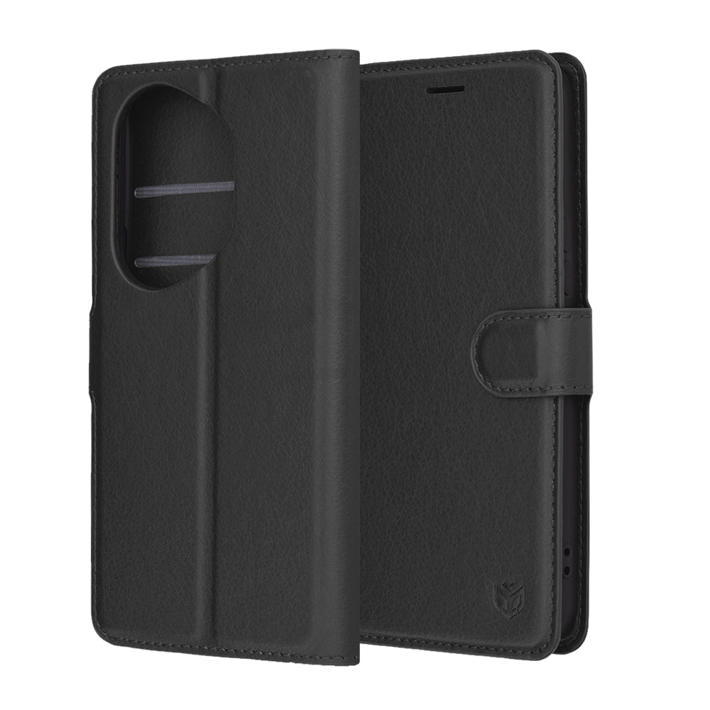 Калъф за Honor 400 Pro, Techsuit, Leather Folio, Черен