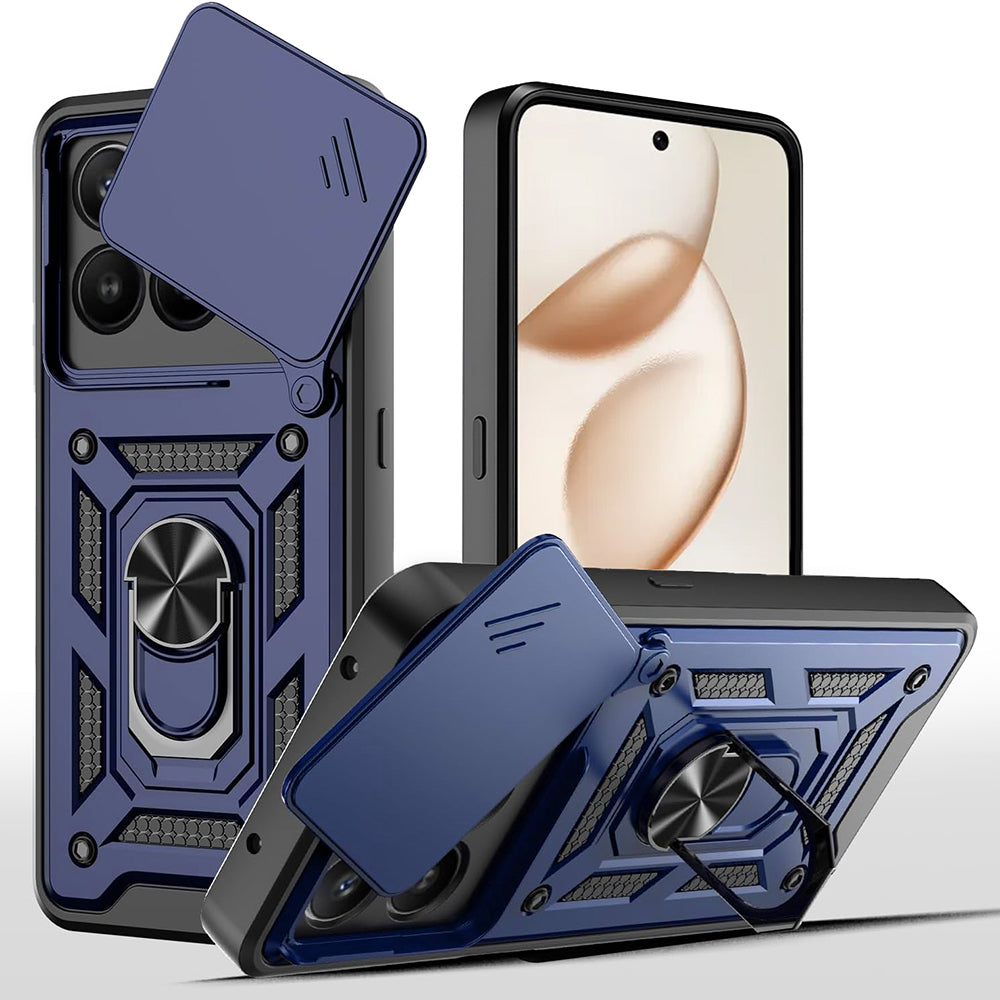 Калъф за Honor 400 Smart 4G / X7d 4G / 400 Smart 5G, Techsuit, CamShield, Син