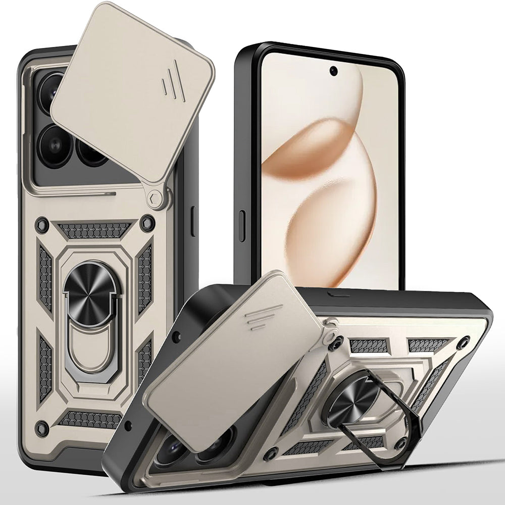 Калъф за Honor 400 Smart 4G / X7d 4G / 400 Smart 5G, Techsuit, CamShield, Златист